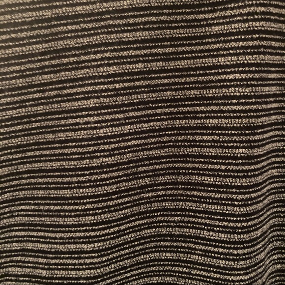 Loft 12P 12 Petite dress with tie waist Black Grey striped - Picture 7 of 8